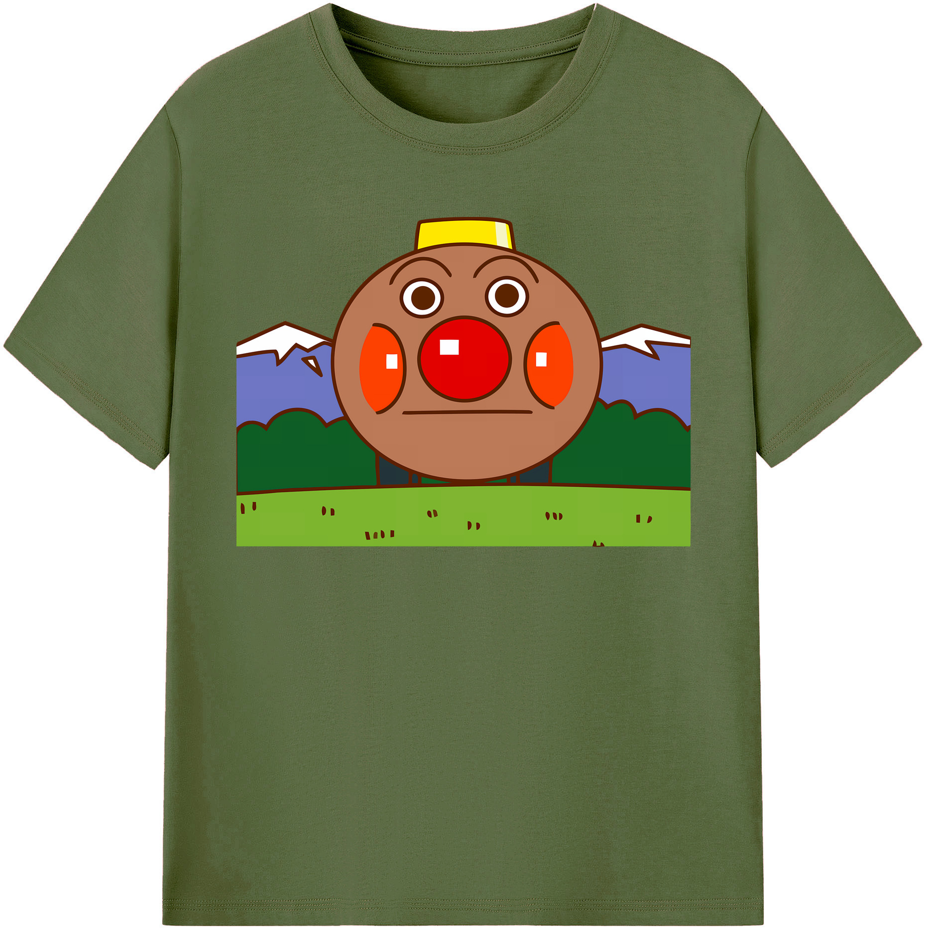 （画像用） アンパンマン Anpanman 綿100％半袖Tシャツ（フロントプリント）
